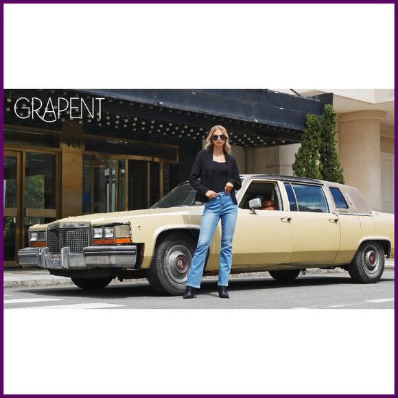 High Waist Fleece Lined Bootcut Jeans Stretchy Thermal Winter Pants - Picture 8 of 8